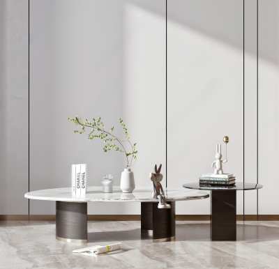 现代茶几3D模型下载